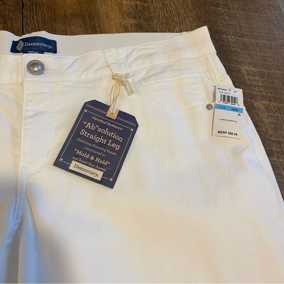 NWT Democracy White “Ab”solution Straight Leg Pants Size 20w - Picture 2 of 10